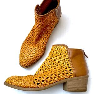 Koda Basket Weave Ankle Boot by Dolce Vita in Cognac- 8